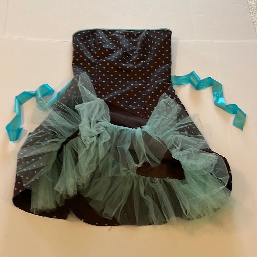 Jessica McClintock~Gunne Sax 9/10 Strapless Party Special Occasion Short Gown - Picture 12 of 16